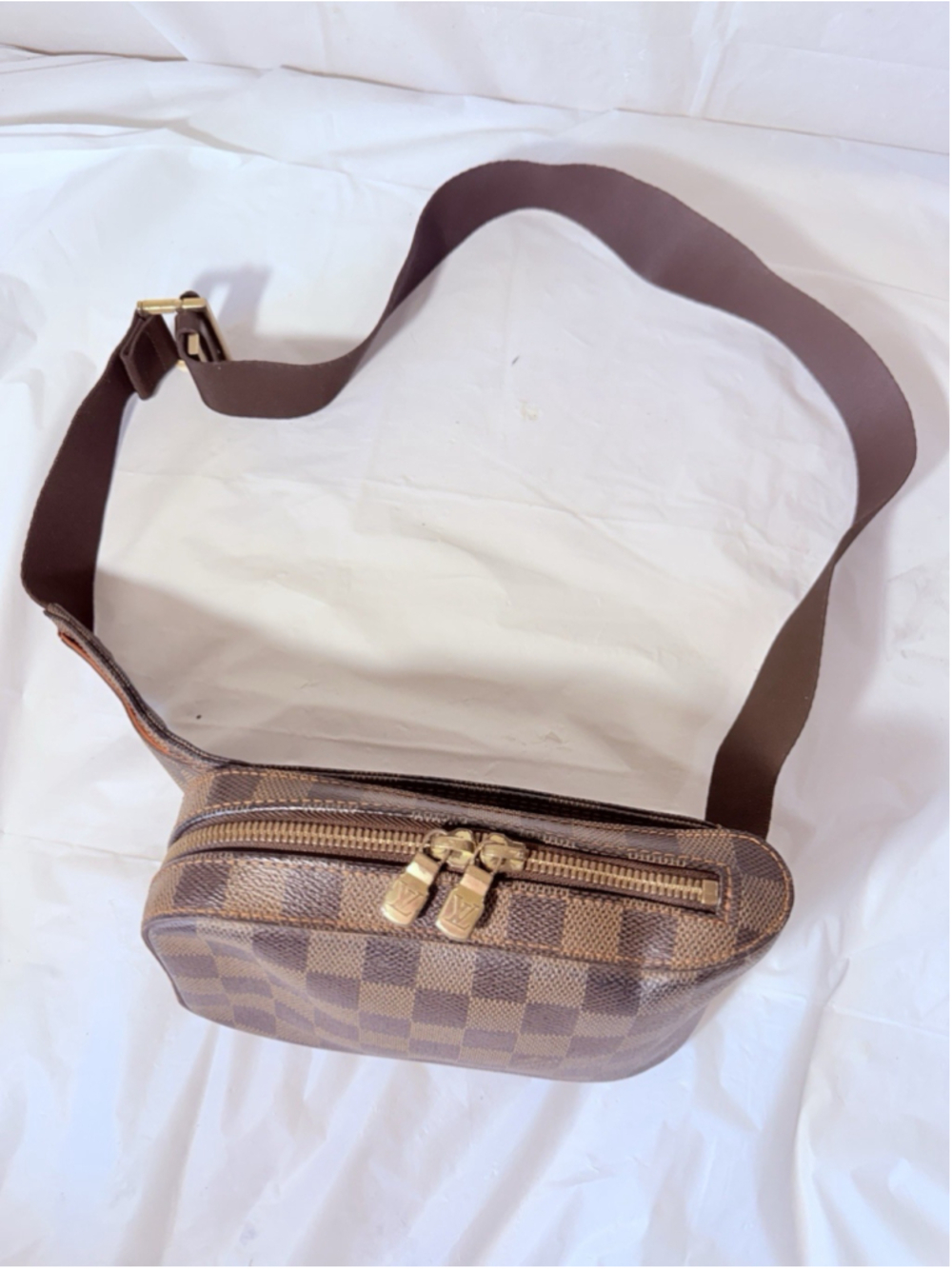 Louis Vuitton LV Shoulder Bag Geronimos Ebene Brown Damier - Picture 14 of 16
